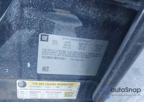 2011 Chevrolet Malibu Ls z USA, uszkodzony, nr VIN 1G1ZB5E10BF212261